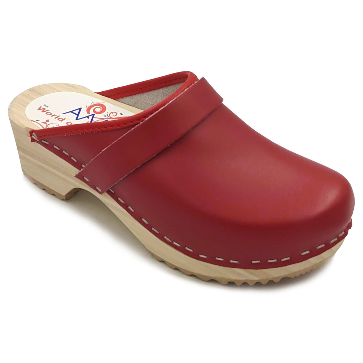 AM-Toffeln Swedish Style Clogs in Red (100)
