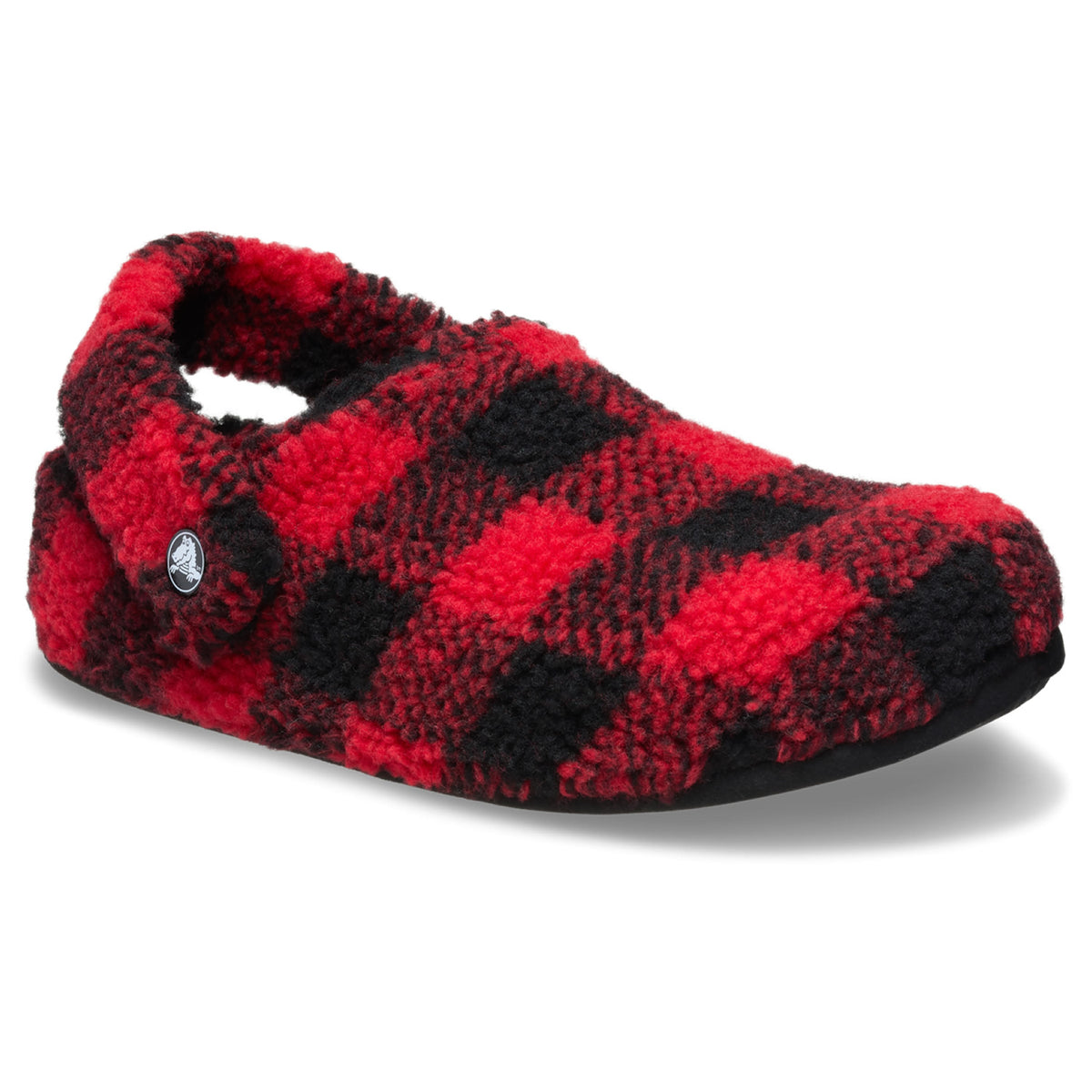 Crocs Classic Buffalo Check Cozzzy Slipper (210755) - Varsity Red/Black
