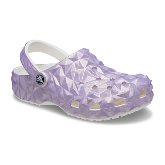 Crocs Classic Iridescent Geometric Clog (209841) - White (Lilac)