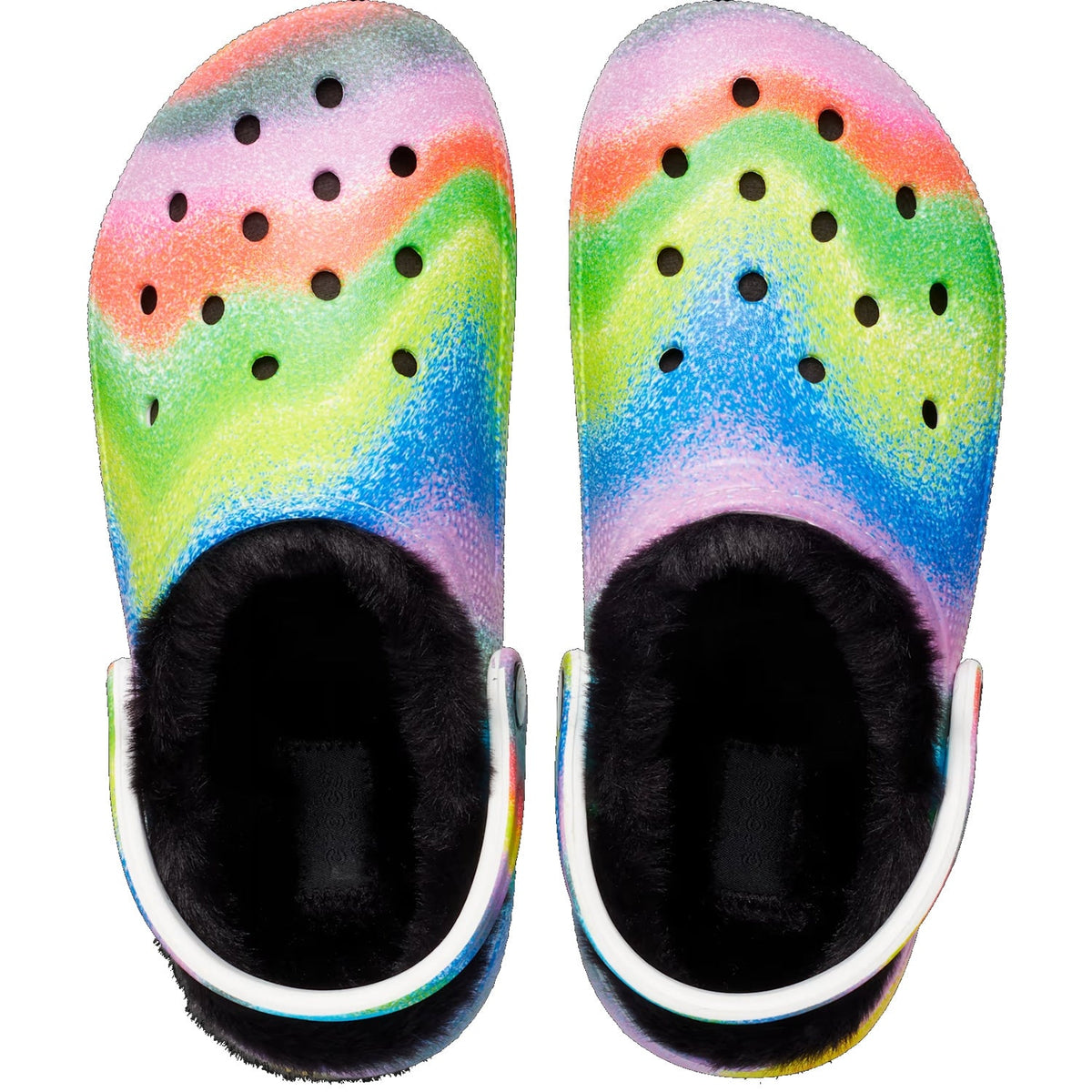 Crocs Classic Lined Spray Dye Clog 208045 White/Multi