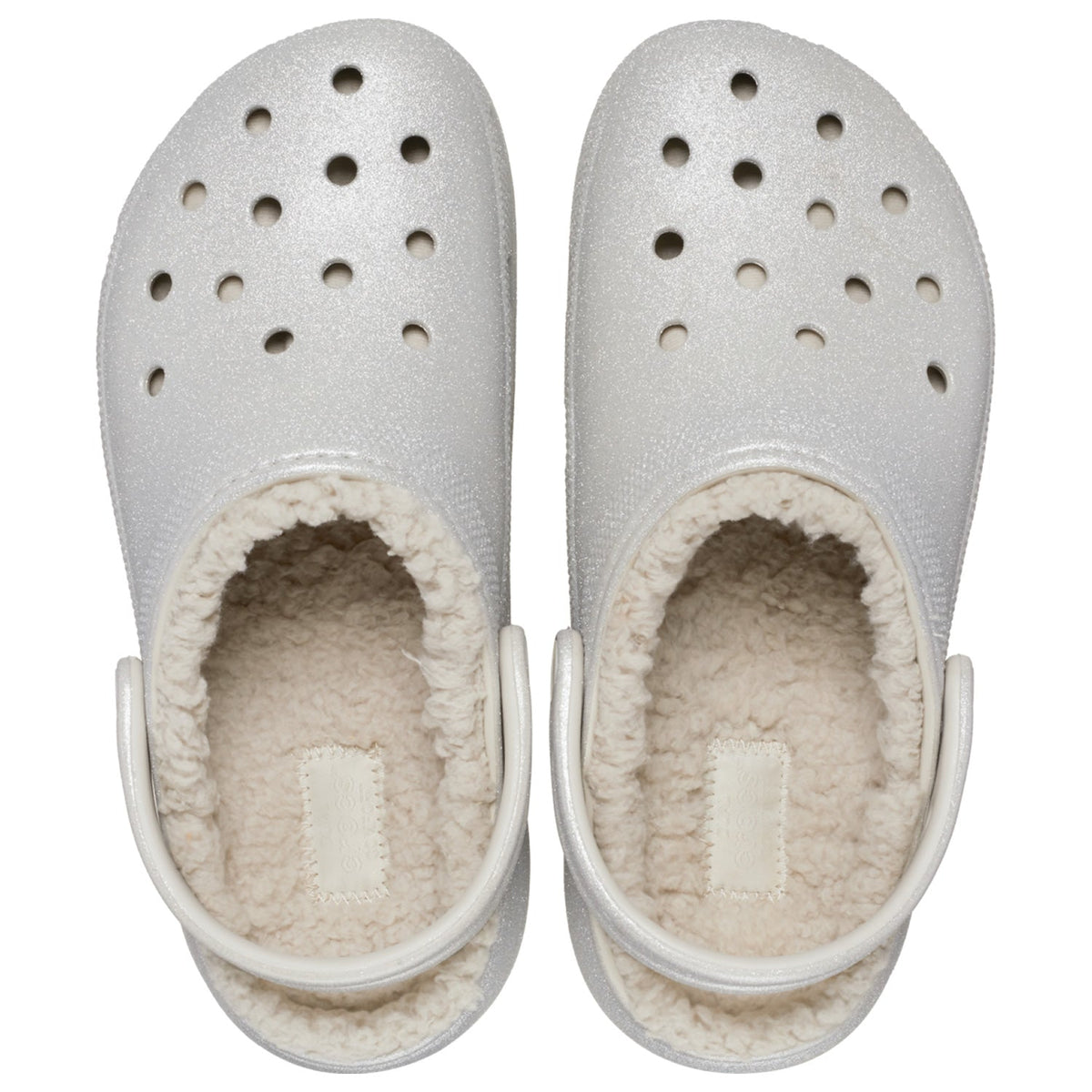 Crocs Classic Platform Glitter Lined Clog (210413) - Silver