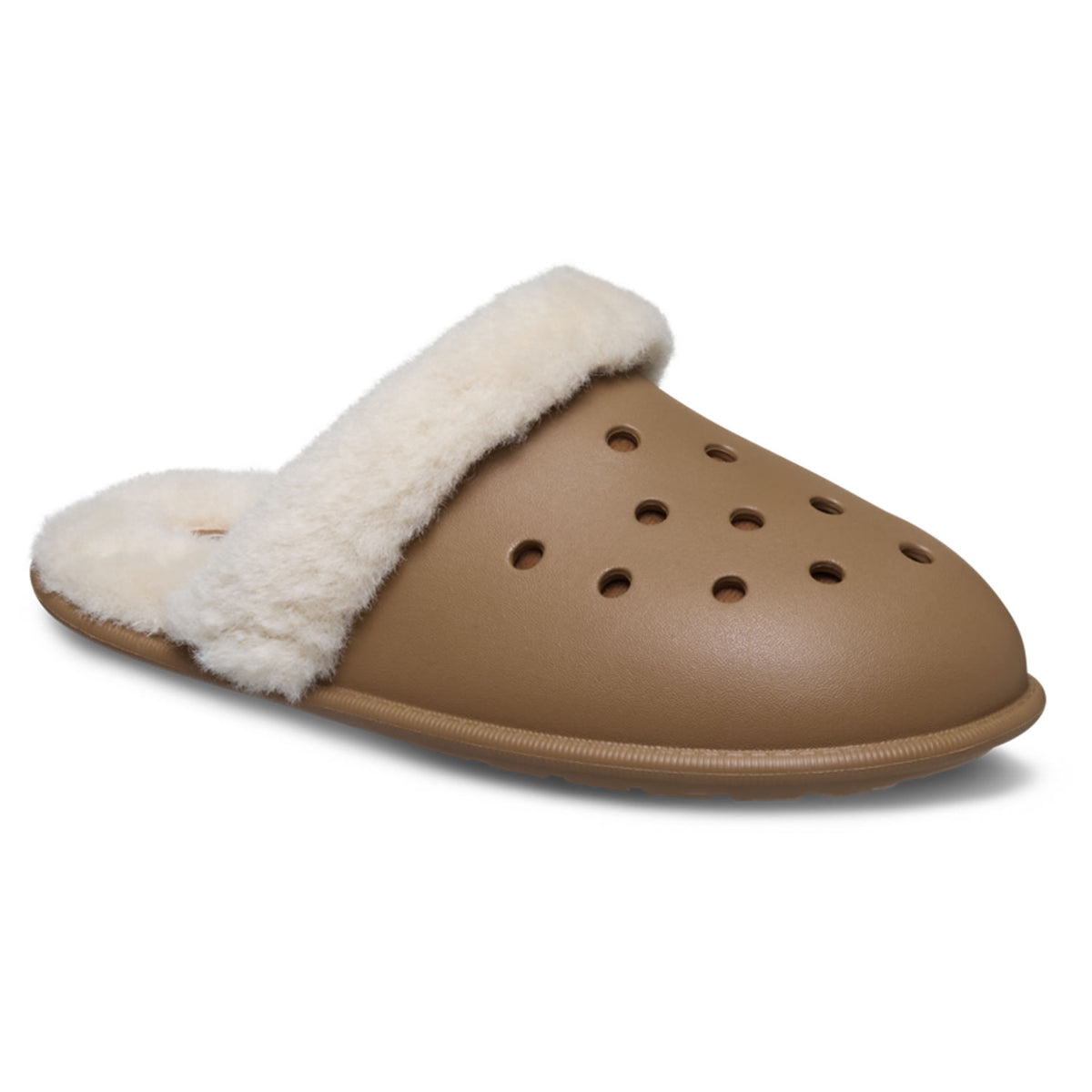 Crocs Classic Fuzz Scuff Slipper (212143) - Sepia