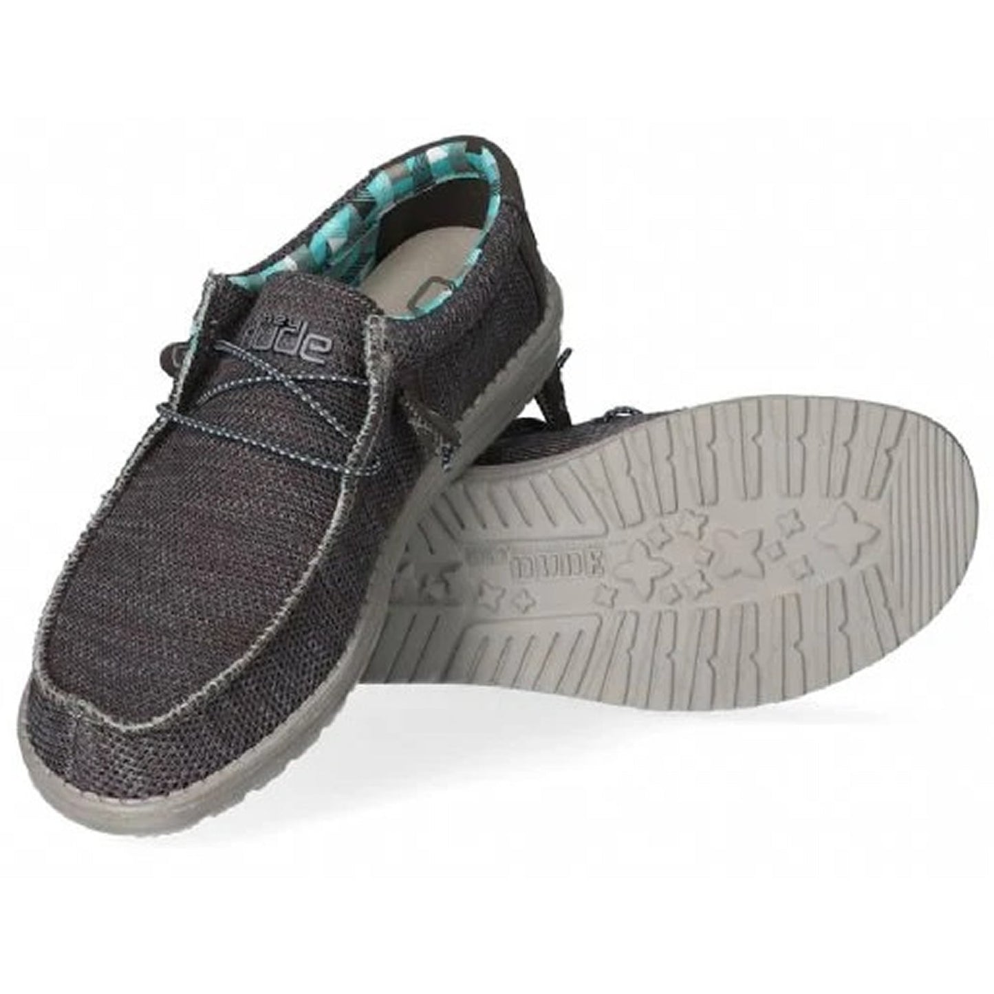 Hey Dude Wally Sox Textile (40019) - Charcoal