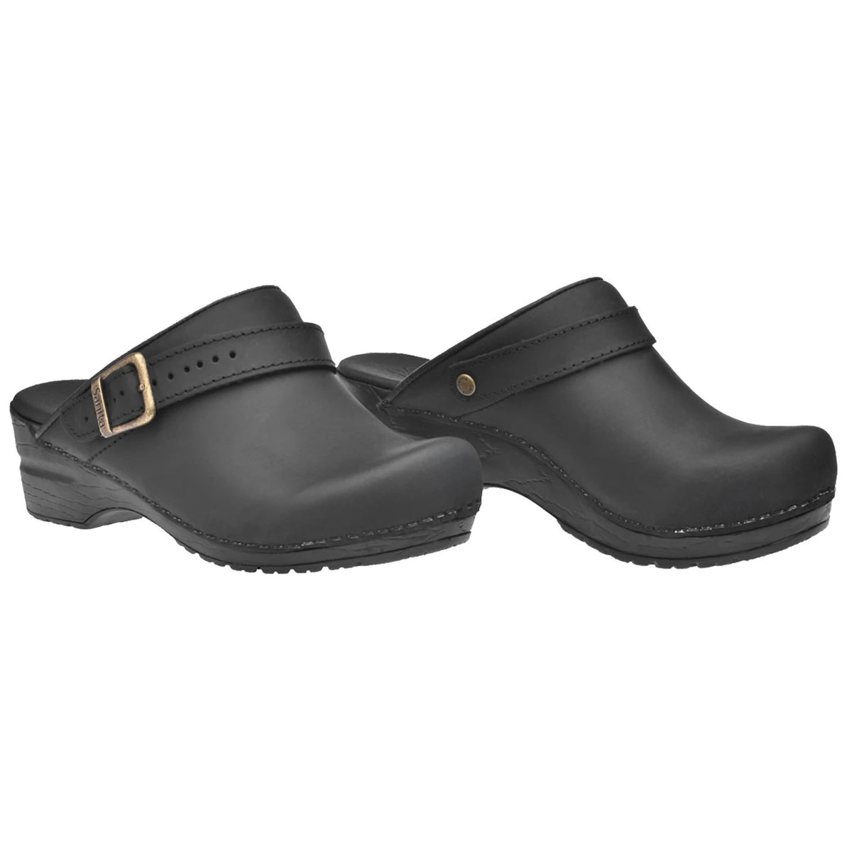 Sanita Morse Oiled Danish Clogs in Black (1200038)