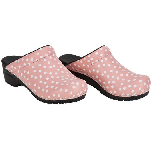 Sanita Fenja Spotty Flexible Clogs in Rose