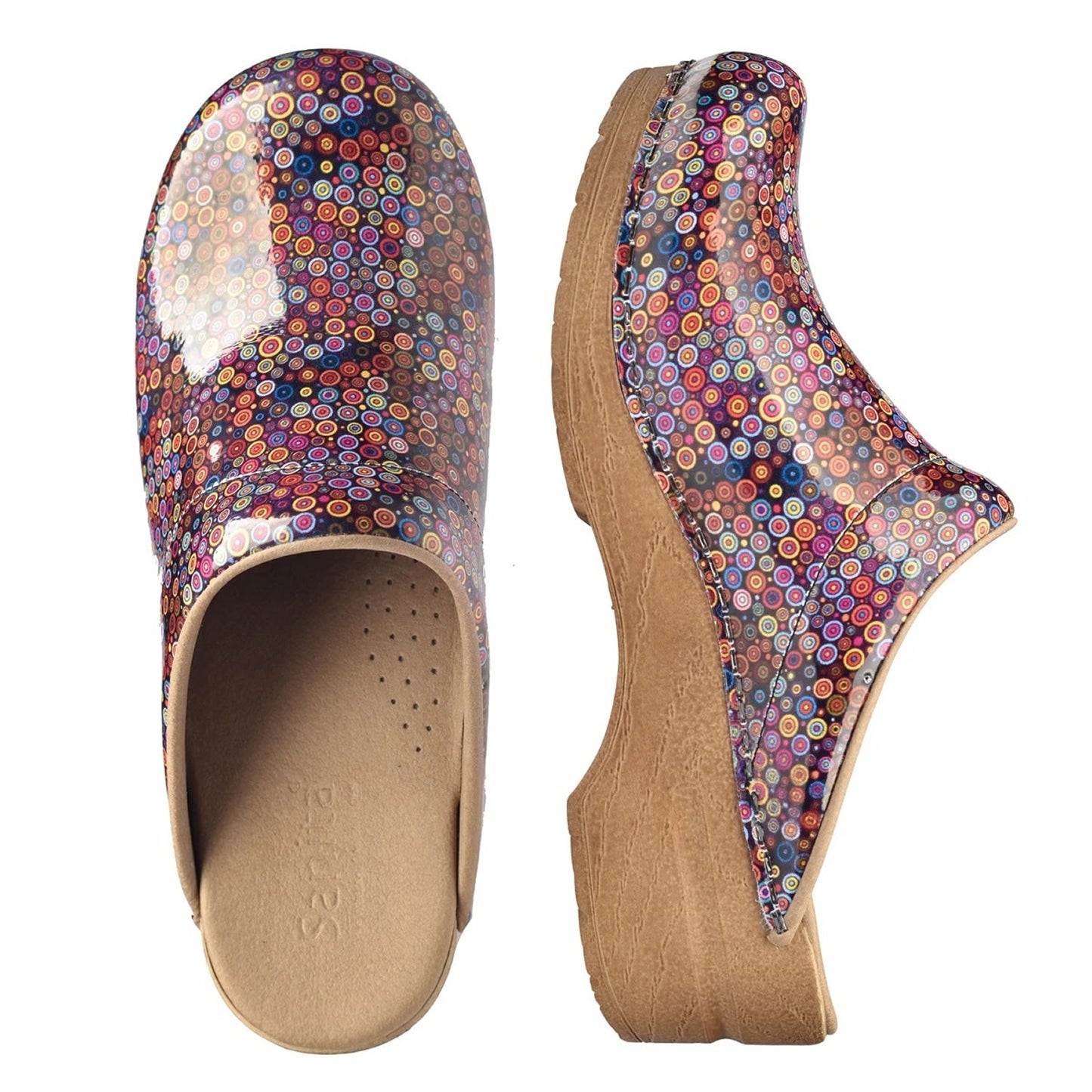 Sanita Illo Sixties Style Clogs in Burned Orange (477647)