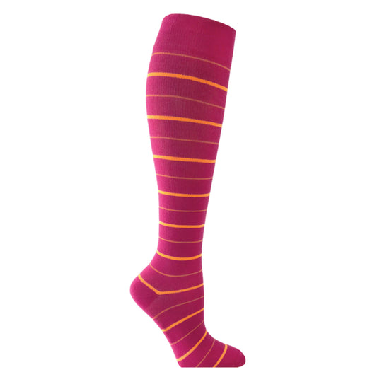 Toffeln Aktiv Cool Bamboo Compression Socks ACS Pink Orange Stripe