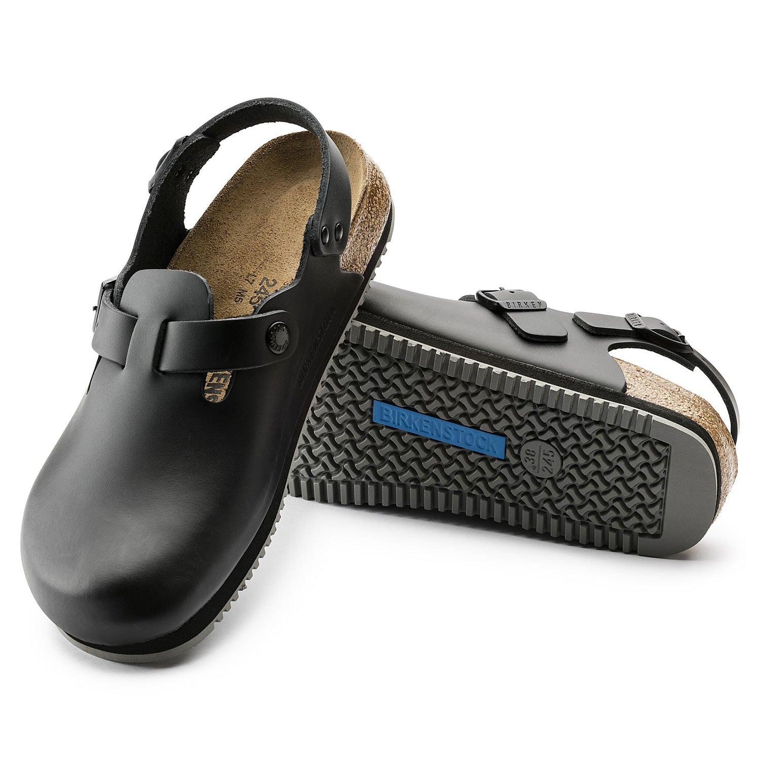 TOKIO グッズ Birkenstock Tokio SL Super-Grip Natural Leather in Black 61194