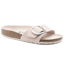 Birkenstock Madrid Big Buckle Nubuck Leather Narrow in Light Rose 1015800 World of Clogs