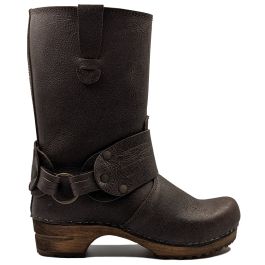 Sanita Mohawk Danish Clog Boots in Antique Brown 452203 | World of Clogs