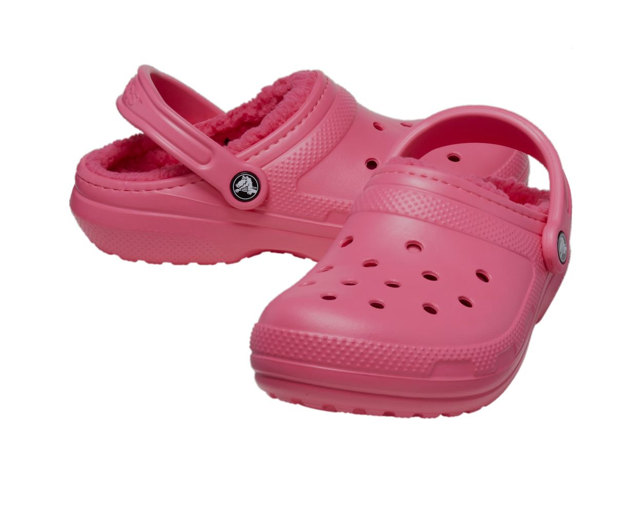 Pink and black crocs online