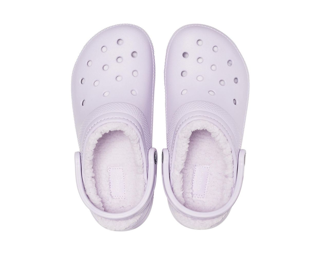 Lavender fuzzy crocs online