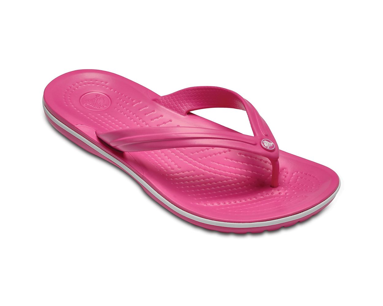 Crocs Crocband Flip Paradise Pink White World of Clogs