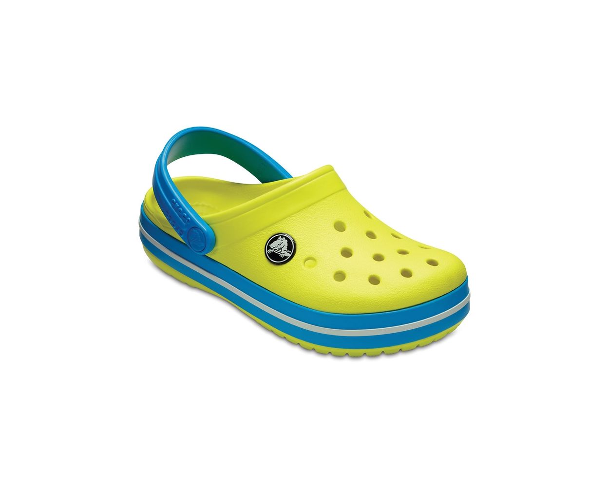 Crocs Crocband Kids Clogs Tennis Ball Green Ocean World of Clogs