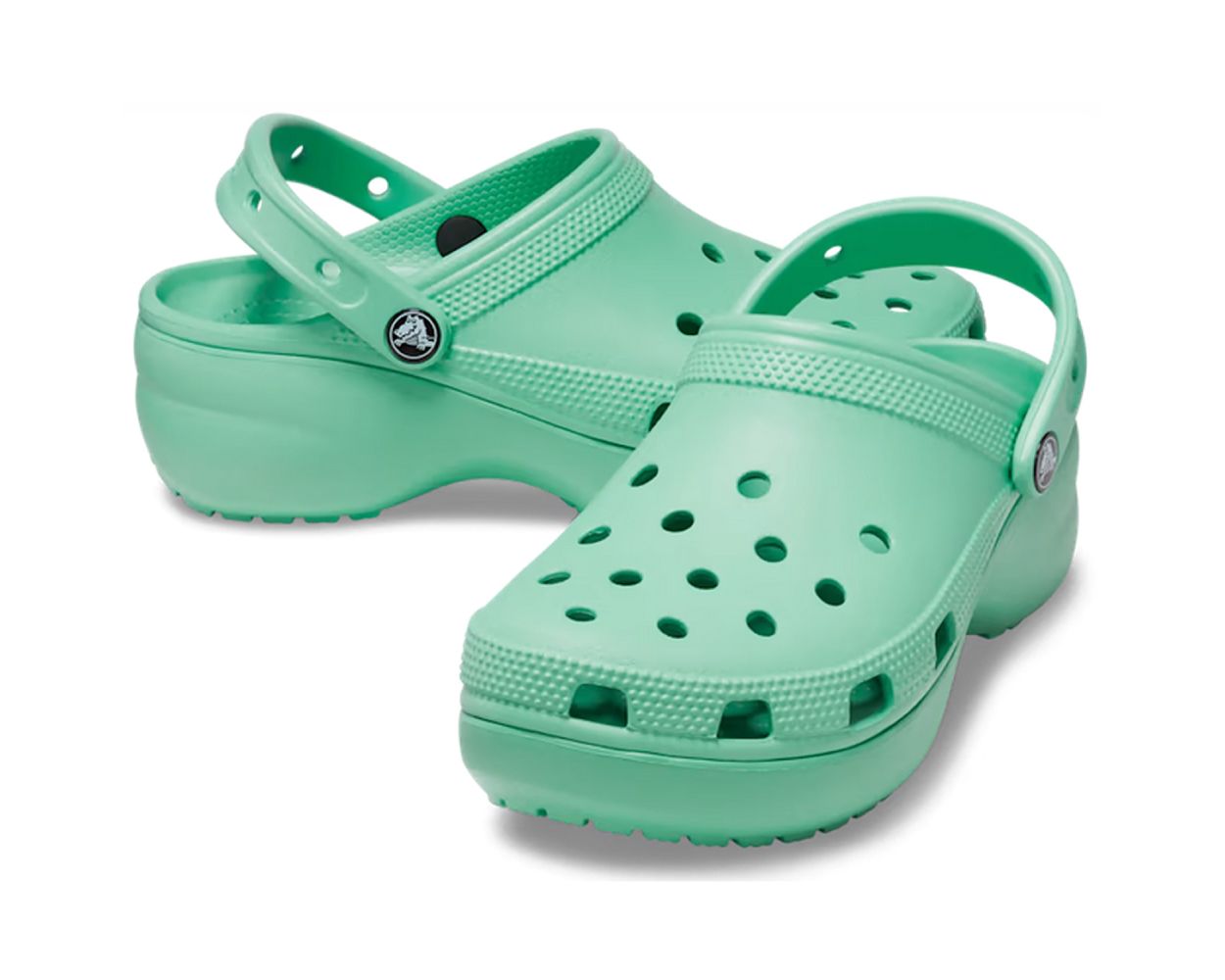 Mint colored crocs best sale