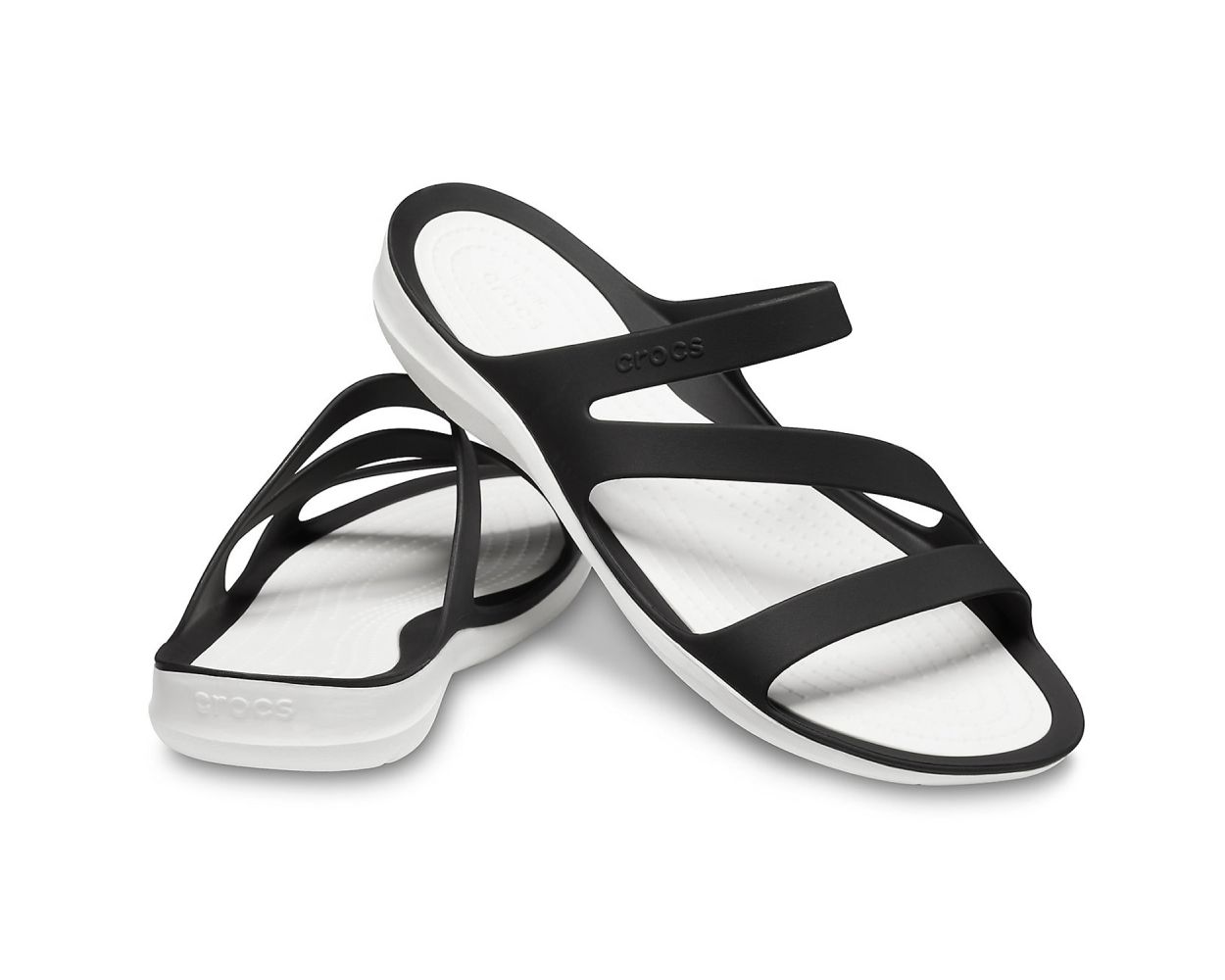 Crocs Swiftwater Sandal Women Black White World of Clogs