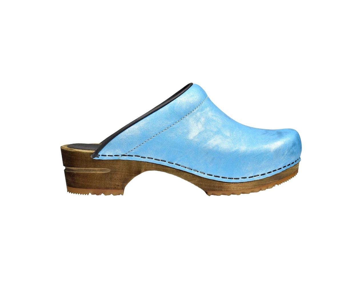 Sanita Laerke Wooden Clogs in Blue 7450050 World of Clogs